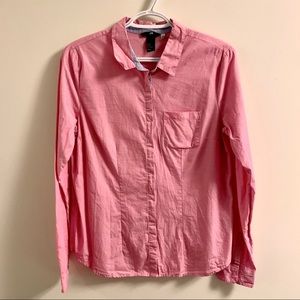 Pink boyfriend button down shirt